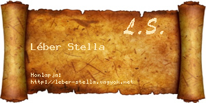 Léber Stella névjegykártya